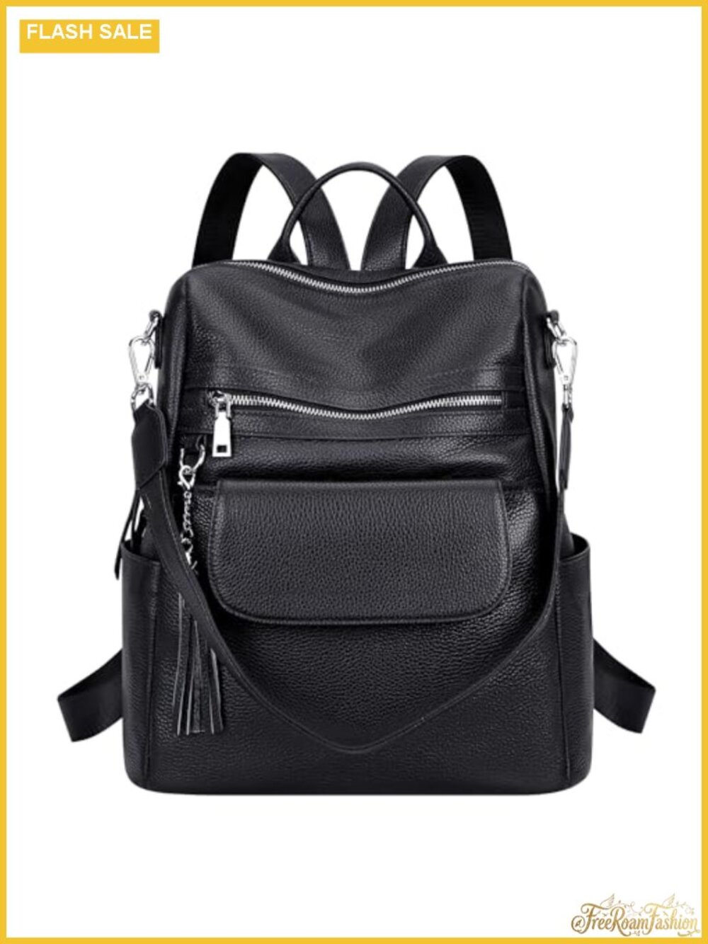 Convertible Leather Backpack Purse for Women Travel Work